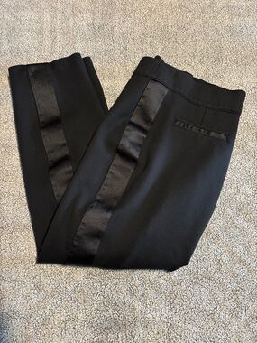 SPANX Women’s  Black Dress casual festival Pants with Satin Side Stripe